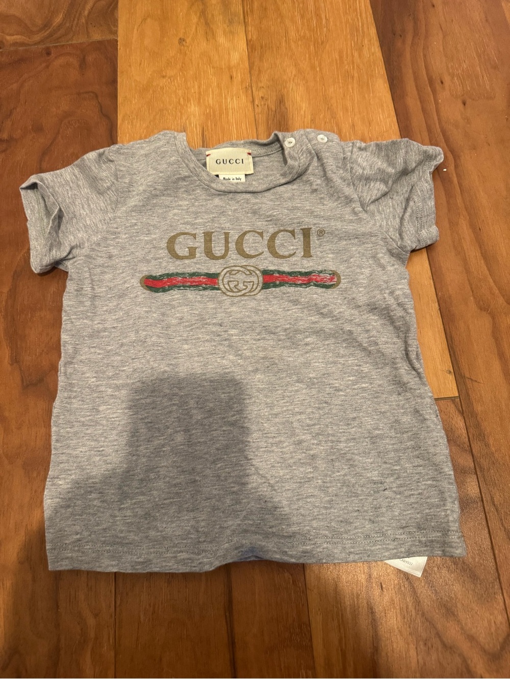 Gucci Gray Kids Logo Tee